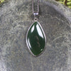 Kawakawa Pounamu pendant set in Sterling Silver - NZ Greenstone