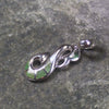 NZ Greenstone XSmall Sterling Silver Manaia Pendant (CB035) Hapopo Pounamu