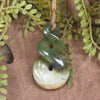 Twist or Pikorua carved from Flower Jade Pounamu - NZ Greenstone