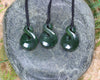 Twist or Pikorua Pendant carved from Rimu Pounamu - NZ Greenstone