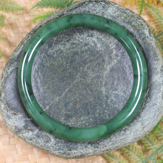 Bangle carved from Hapopo Pounamu - NZ Greenstone