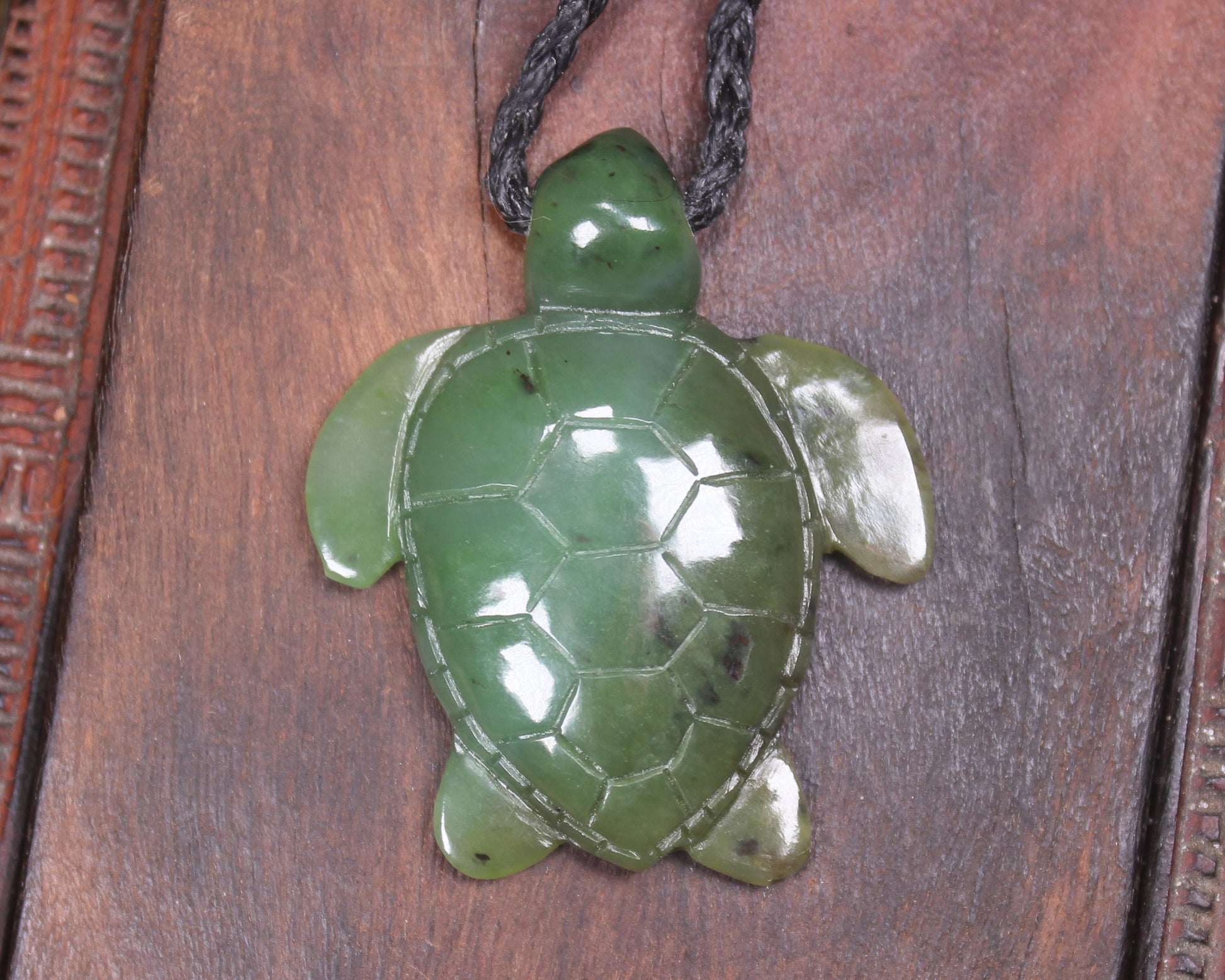 Turtle carved from Hapopo Pounamu - NZ Greenstone