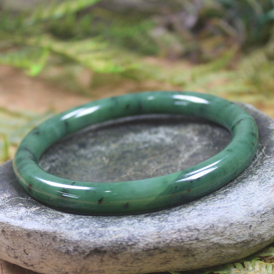 Bangle carved from Hapopo Pounamu - NZ Greenstone