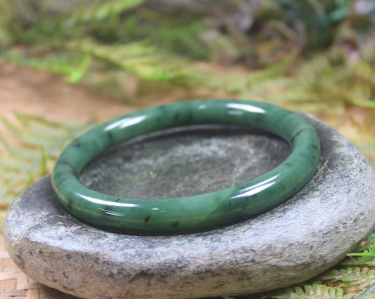 Bangle carved from Hapopo Pounamu - NZ Greenstone