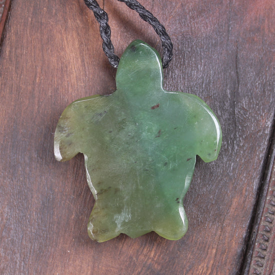 Turtle carved from Hapopo Pounamu - NZ Greenstone