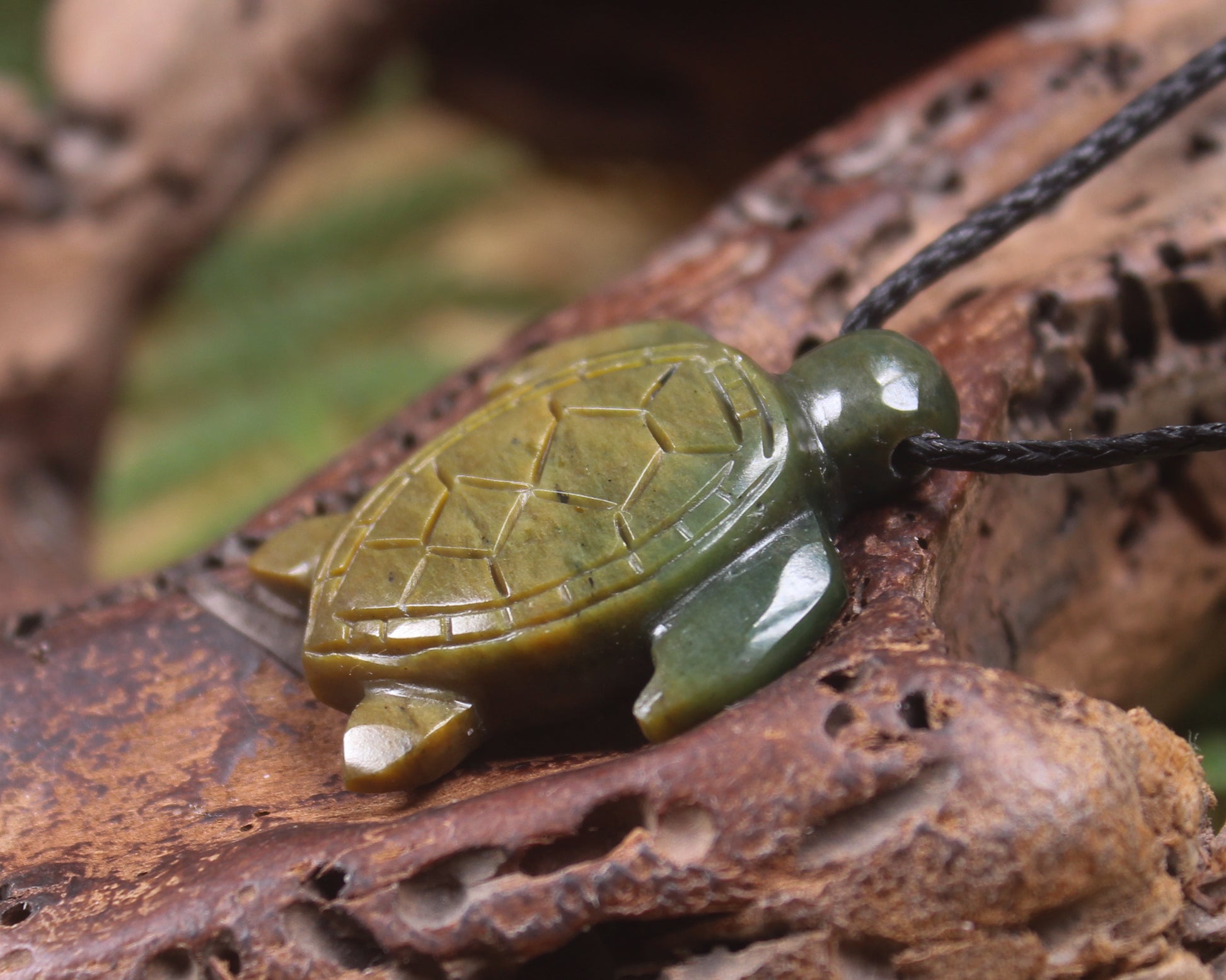 Turtle carved from Totoweka Pounamu - NZ Greenstone