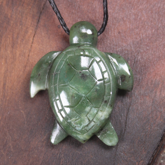 Turtle carved from Hapopo Pounamu - NZ Greenstone