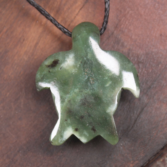 Turtle carved from Hapopo Pounamu - NZ Greenstone