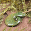 NZ Greenstone Koru Pendant  Raukaraka Pounamu