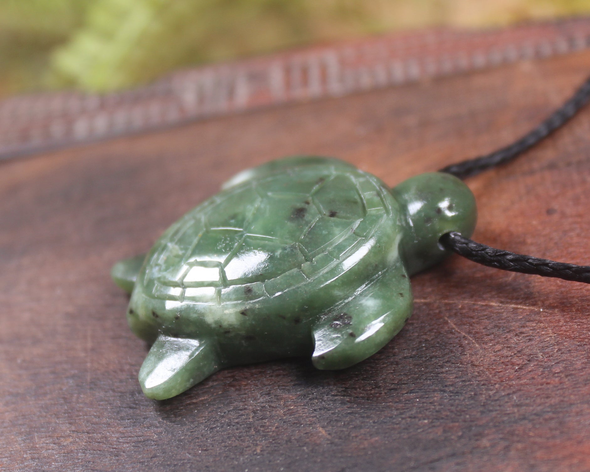 Turtle carved from Hapopo Pounamu - NZ Greenstone