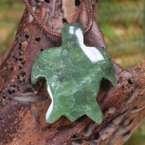 Turtle carved from Hapopo Pounamu - NZ Greenstone