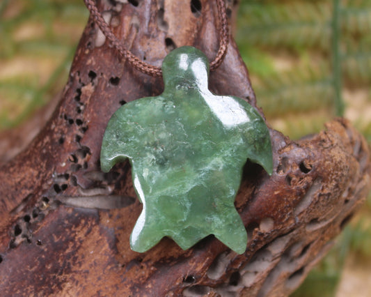 Turtle carved from Hapopo Pounamu - NZ Greenstone