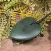 Heart carved from Kawakawa Pounamu - NZ Greenstone