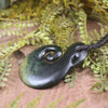 NZ Greenstone Medium Koru Pendant Flower Jade Pounamu