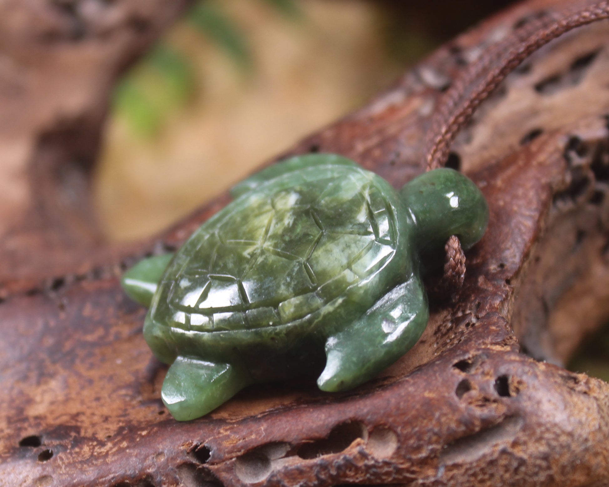 Turtle carved from Hapopo Pounamu - NZ Greenstone