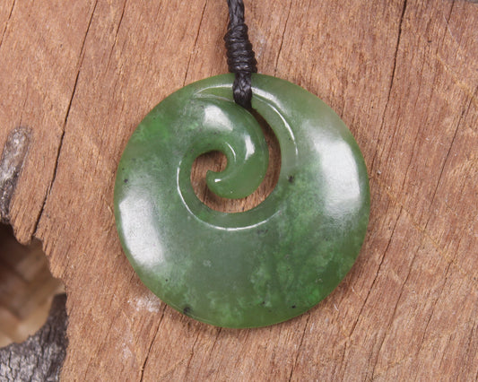 Koru carved from Hapopo Pounamu - NZ Greenstone