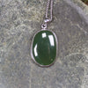 Kawakawa pounamu sterling silver pendant