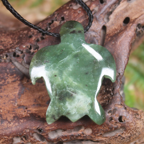 Turtle carved from Hapopo Pounamu - NZ Greenstone
