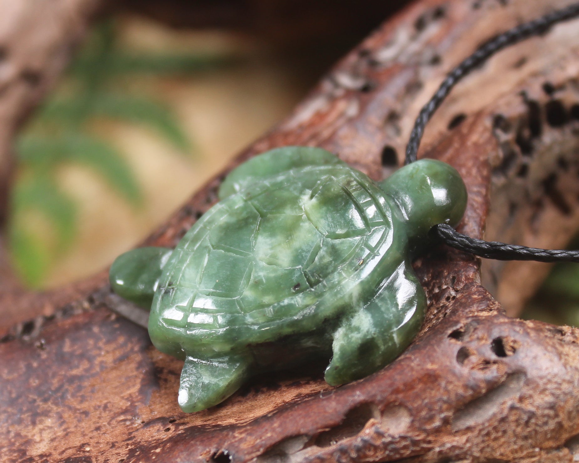 Turtle carved from Hapopo Pounamu - NZ Greenstone