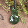 Twist or Pikorua carved from Hapopo Pounamu - NZ Greenstone