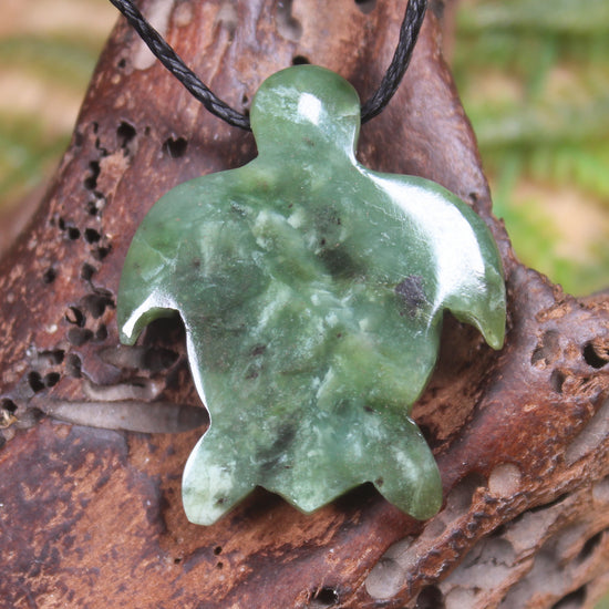 Turtle carved from Hapopo Pounamu - NZ Greenstone