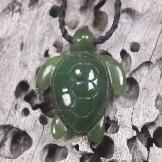 Turtle carved from Hapopo Pounamu - NZ Greenstone