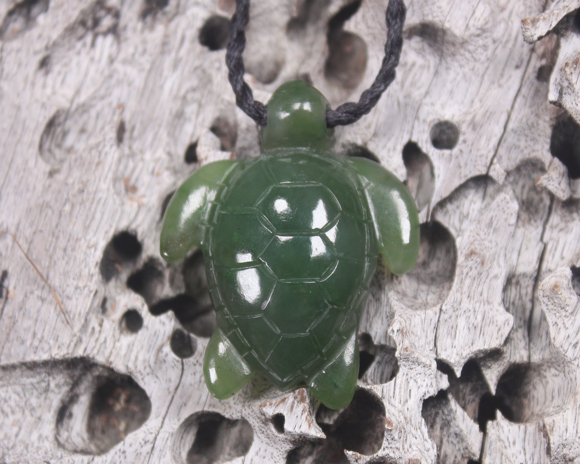 Turtle carved from Hapopo Pounamu - NZ Greenstone