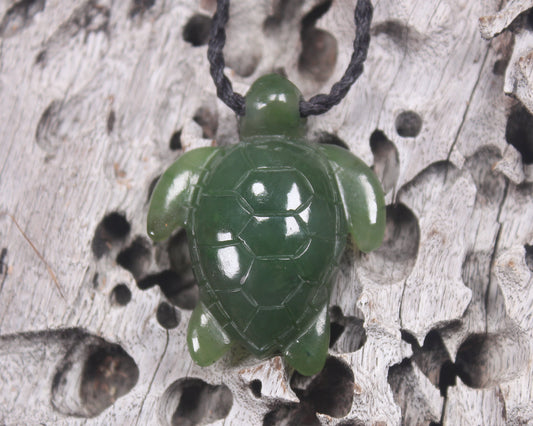 Turtle carved from Hapopo Pounamu - NZ Greenstone