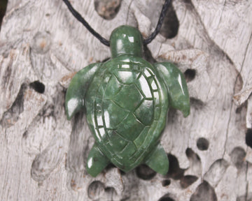 Turtle carved from Hapopo Pounamu - NZ Greenstone