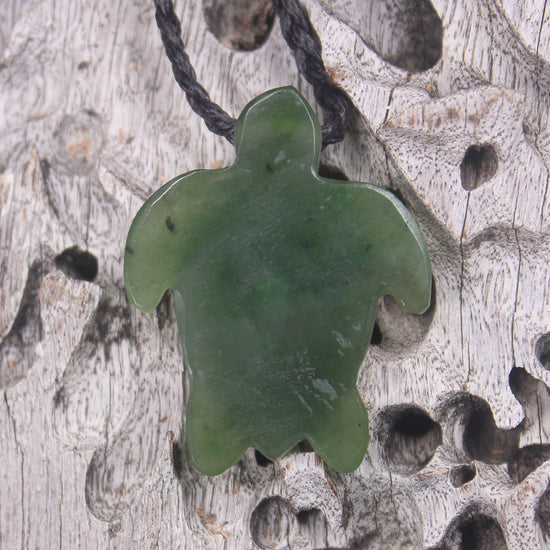 Turtle carved from Hapopo Pounamu - NZ Greenstone