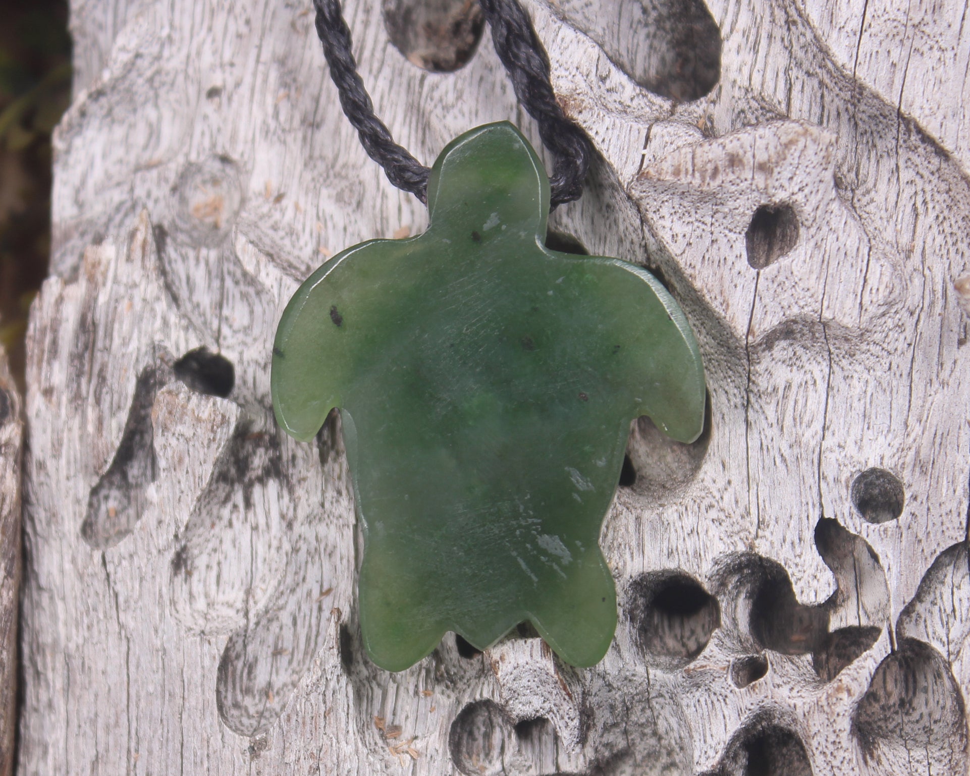 Turtle carved from Hapopo Pounamu - NZ Greenstone