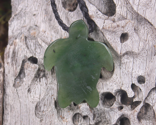 Turtle carved from Hapopo Pounamu - NZ Greenstone