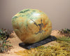 Flower Jade Pounamu Sculpture with Rock Art - NZ Greenstone