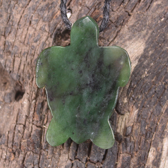 Turtle carved from Hapopo Pounamu - NZ Greenstone