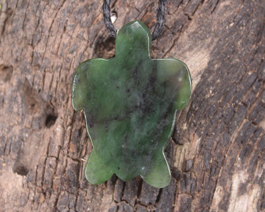Turtle carved from Hapopo Pounamu - NZ Greenstone