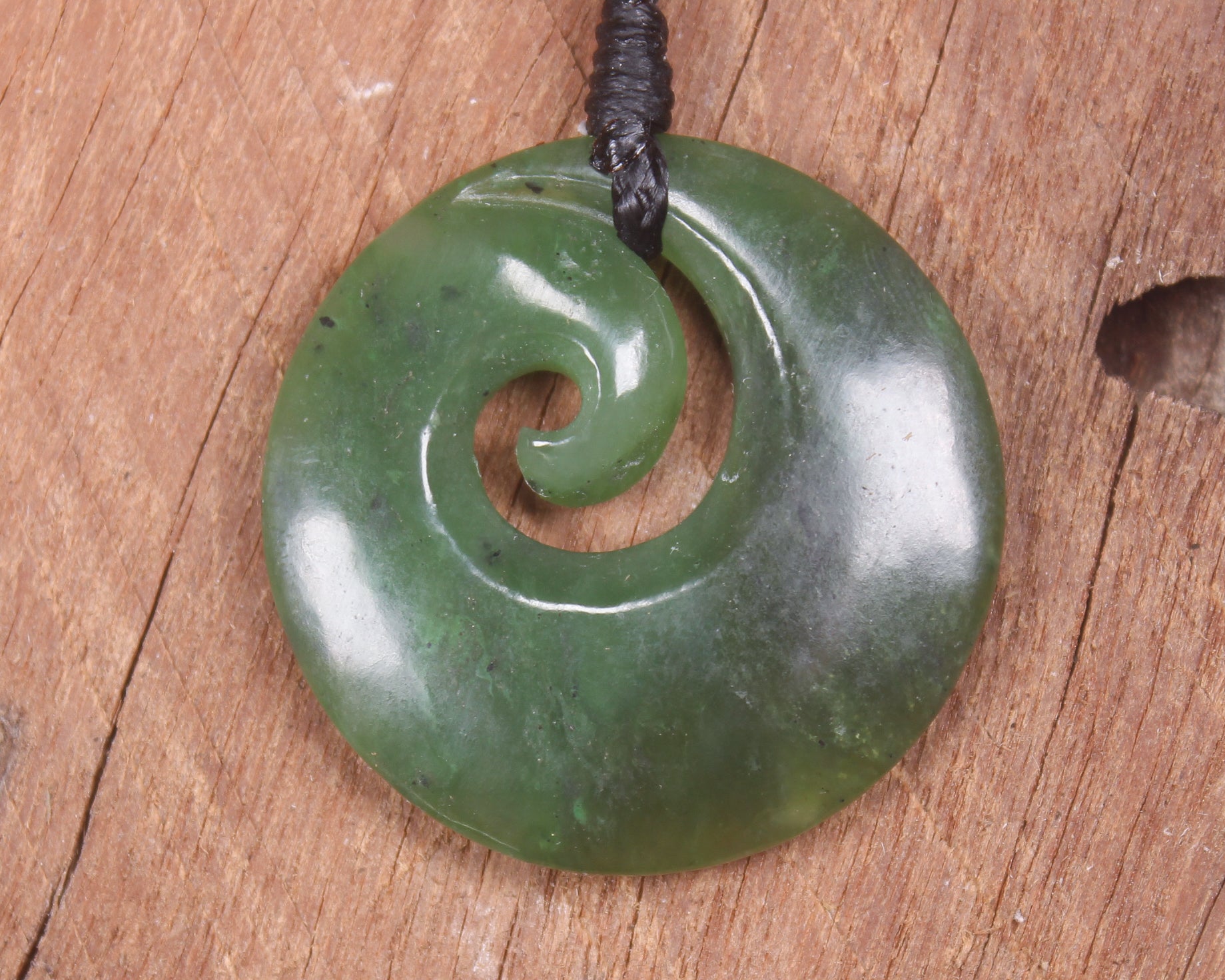 Koru carved from Hapopo Pounamu - NZ Greenstone
