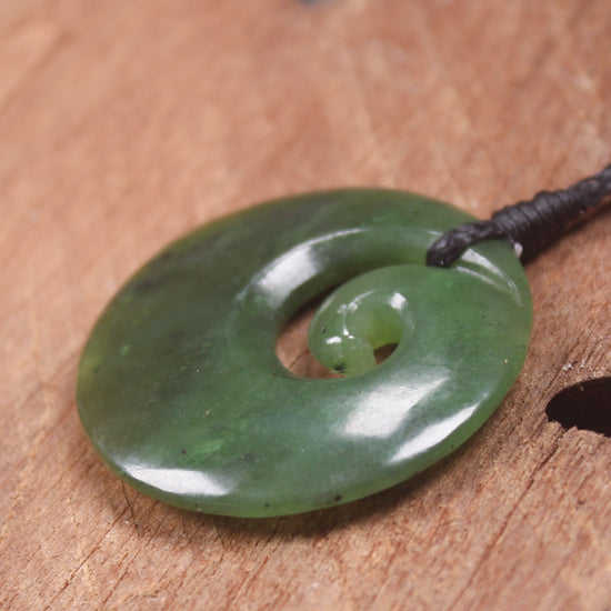 Koru carved from Hapopo Pounamu - NZ Greenstone