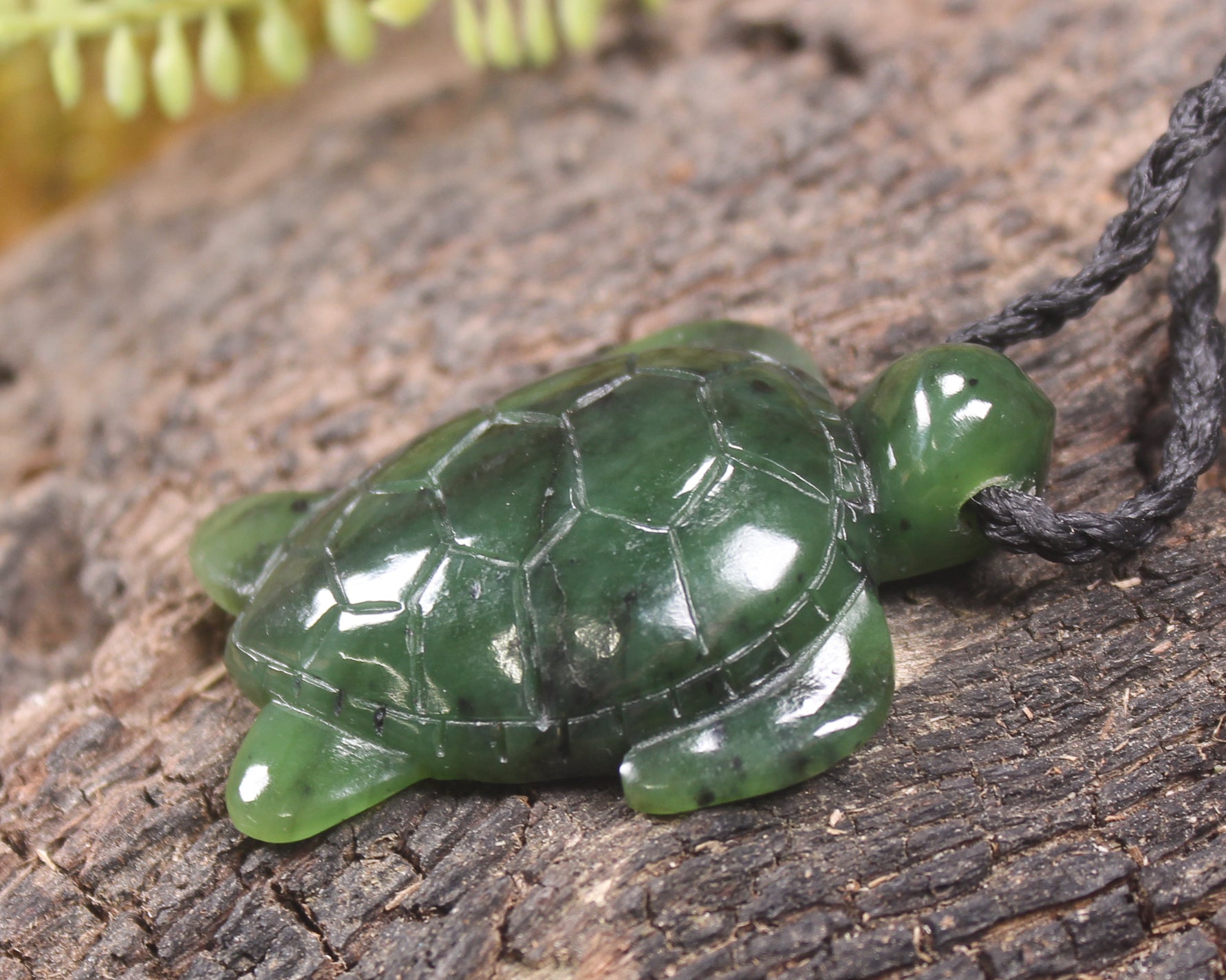 Turtle carved from Hapopo Pounamu - NZ Greenstone