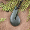 Hei Matau or Fish Hook carved from Hapopo Pounamu - NZ Greenstone
