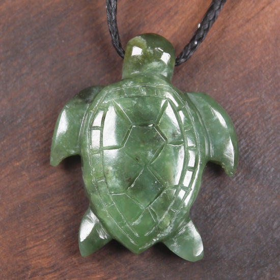 Turtle carved from Hapopo Pounamu - NZ Greenstone