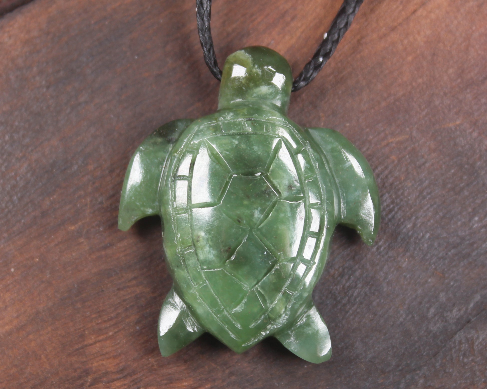 Turtle carved from Hapopo Pounamu - NZ Greenstone