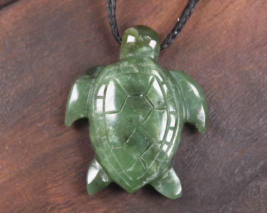 Turtle carved from Hapopo Pounamu - NZ Greenstone