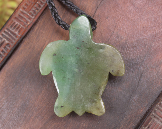 Turtle carved from Hapopo Pounamu - NZ Greenstone