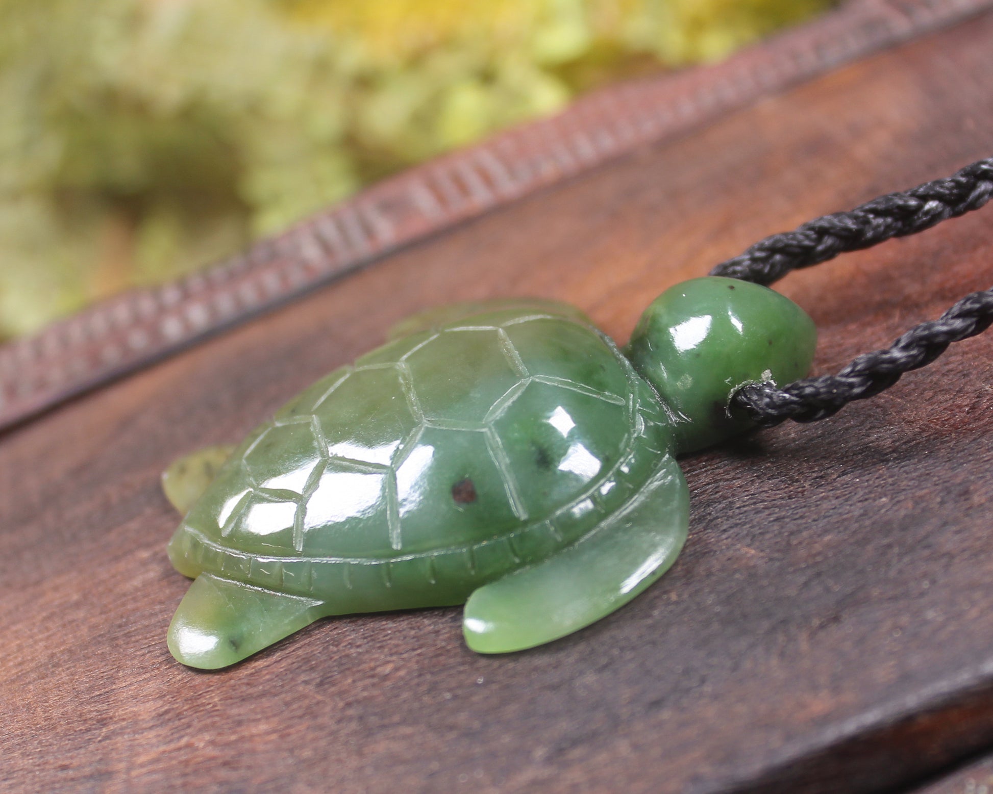 Turtle carved from Hapopo Pounamu - NZ Greenstone