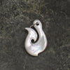 Mother of Pearl and Pāua Shell Small Hei Matau Pendant (BW753)