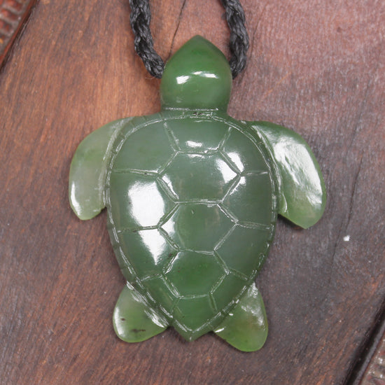 Turtle carved from Hapopo Pounamu - NZ Greenstone