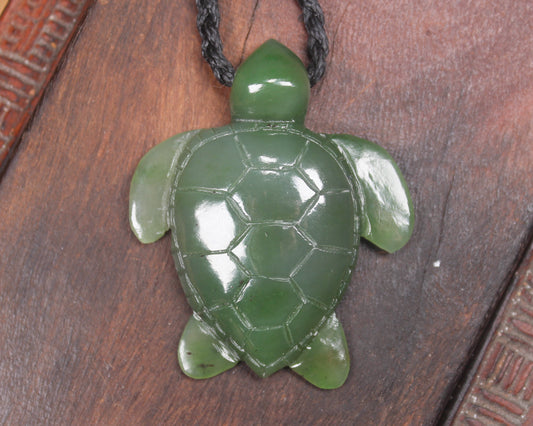 Turtle carved from Hapopo Pounamu - NZ Greenstone