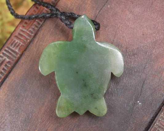Turtle carved from Hapopo Pounamu - NZ Greenstone