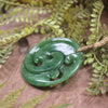NZ Greenstone Koru Pendant  Kawakawa Pounamu