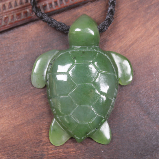 Turtle carved from Hapopo Pounamu - NZ Greenstone
